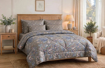 Comforter set 6 piece taupe grey
