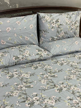 Bedsheet 5 pieces mint floral