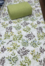 Comforter set 6 piece floral green petals