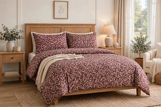 Bedsheet 5 pieces white floral