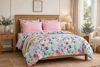 Bedsheet 5 piece pink rose