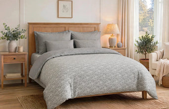 Comforter set 6 piece grey paisley