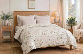 Comforter set 6 pieces Fresh green petals