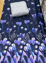 Bedsheet 5 pieces purple tulips