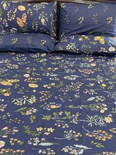 Bedsheet 5 pieces blue flower dust