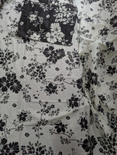 Bedsheet 5 pieces black white monochrome floral