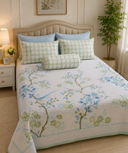 Duvet cover 8 pieces blue birds