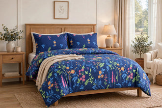 Bedsheet 5 pieces vibrant blue