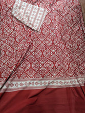 Bedsheet 5 piece red damask