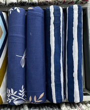 Comforter set 6 piece blue disty floral