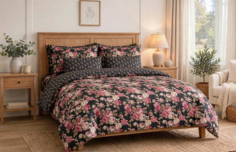 Bedsheet 5 pieces peach roses