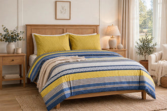 Bedsheet 5 pieces yellow strips