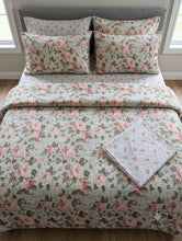 Comforter set 6 piece floral light green