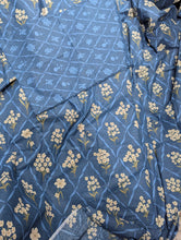 Comforter set 6 pieces Dusty blue lattice