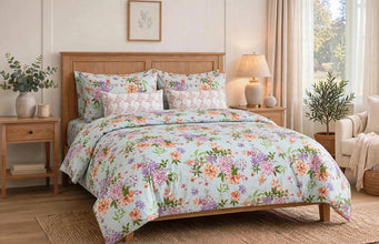 Bedsheet 5 piece mint floral