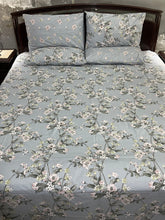 Bedsheet 5 pieces mint floral