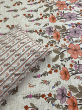 Bedsheet 5 pieces orange flowers