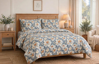 Bedsheet 5 piece white flower