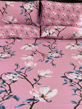 Bedsheet 5 pieces pink branches