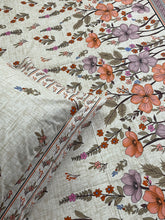 Bedsheet 5 pieces orange flowers