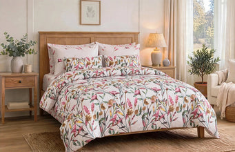 Comforter set multiple floral branches