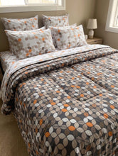 Comforter set 6 piece leaf mosaic