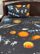Single bedsheet black space