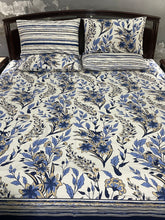 Bedsheet 5 piece blue floral