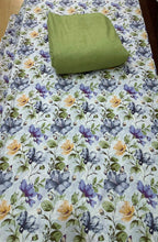 Bedsheet 5 piece green flowers