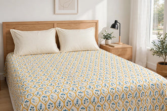 Bedsheet 5 pieces soft yellow