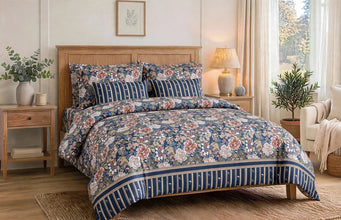 Bedsheet 5 piece navy garden