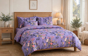 Bedsheet 5 pieces purple lily